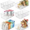 New 4 Grids Kitchen Drawer Box Clear Large Capacity Fridge Storage Box Removable Dividers Food Storage Bin Kitchen Organizer
