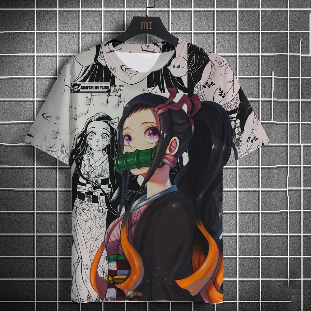 New 3D Men's Anime Printed Fashion Casual Short Sleeve T-shirt Home Clothes Anime Summer Short Sleeve High Quality T-shirt