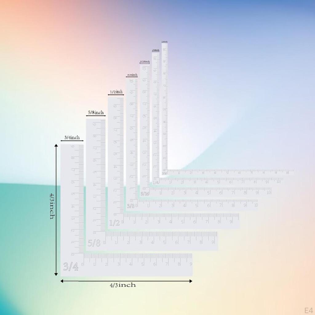 7 предметов позиционирования угловых инструментов для рукоделия прозрачные градуированные точные 90