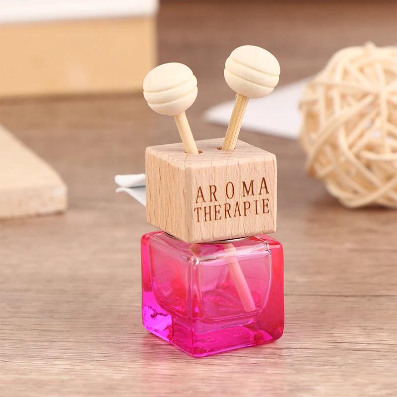 1 Piece Car Hanging Perfume Pendant Fragrance Air Freshener Empty Glass Perfume Diffuser Bottle Aromatherapy Decor Accessories