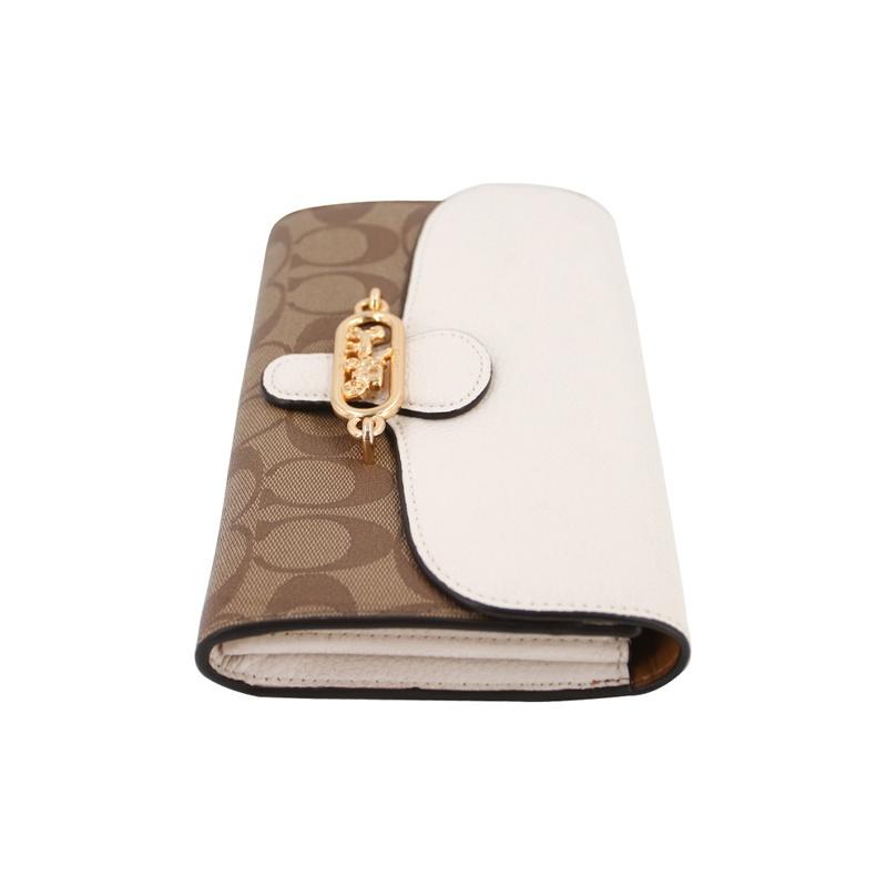 Coach 21 Horse And Carriage Logo Leather Chain Crossbody Shoulder Bag Women bags Khaki White 88101-IMDJ8