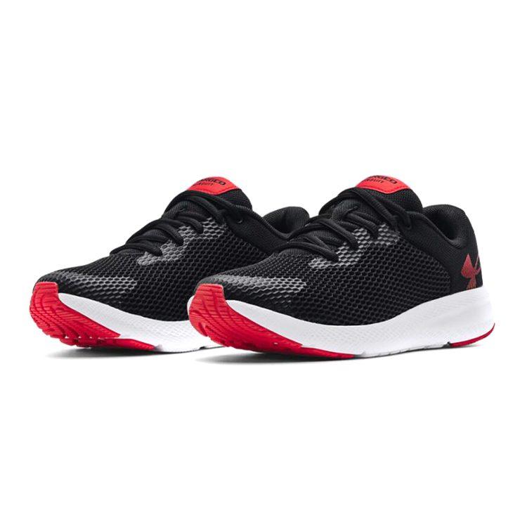 Under Armour Кроссовки для бега Charged Pursuit 2 Big Low top Детские Черно-красные Подростковые 3024484-001