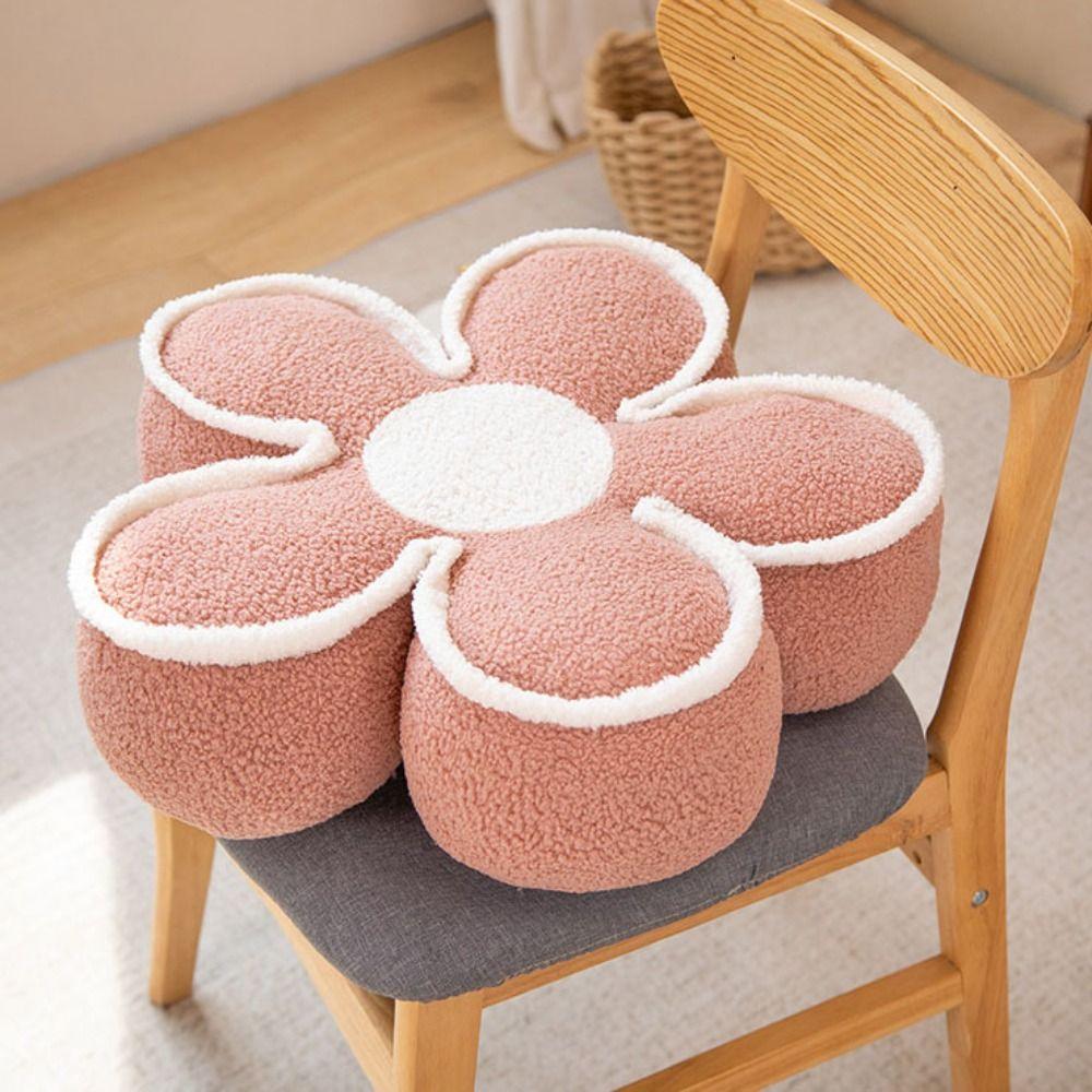 Мягкая подушка для сиденья в виде цветка, более толстая подушка для сиденья, подушка для стула, плюшевая подушка, диван