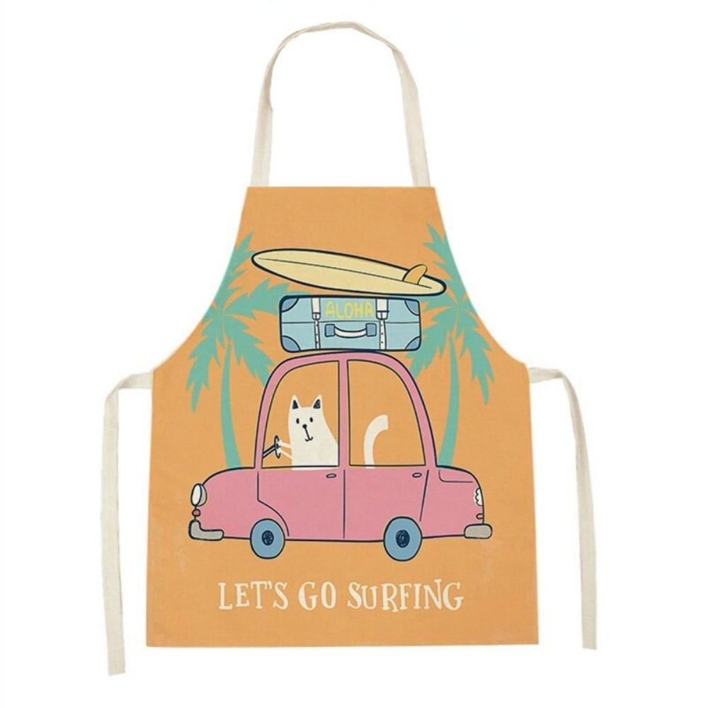 Car Pattern Painting Apron Vehicle Theme Cleaning Clothes New Children's Apron Home Use
