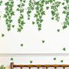 ملصقات جدارية من أوراق الكرمة المتدلية، نباتات دائمة الخضرة، أوراق اللبلاب، ملصقات جدارية يمكنك تركيبها بنفسك، ديكور فني للحائط لغرفة النوم، غرفة المعيشة، خلفية الأريكة والتلفزيون، المكتب