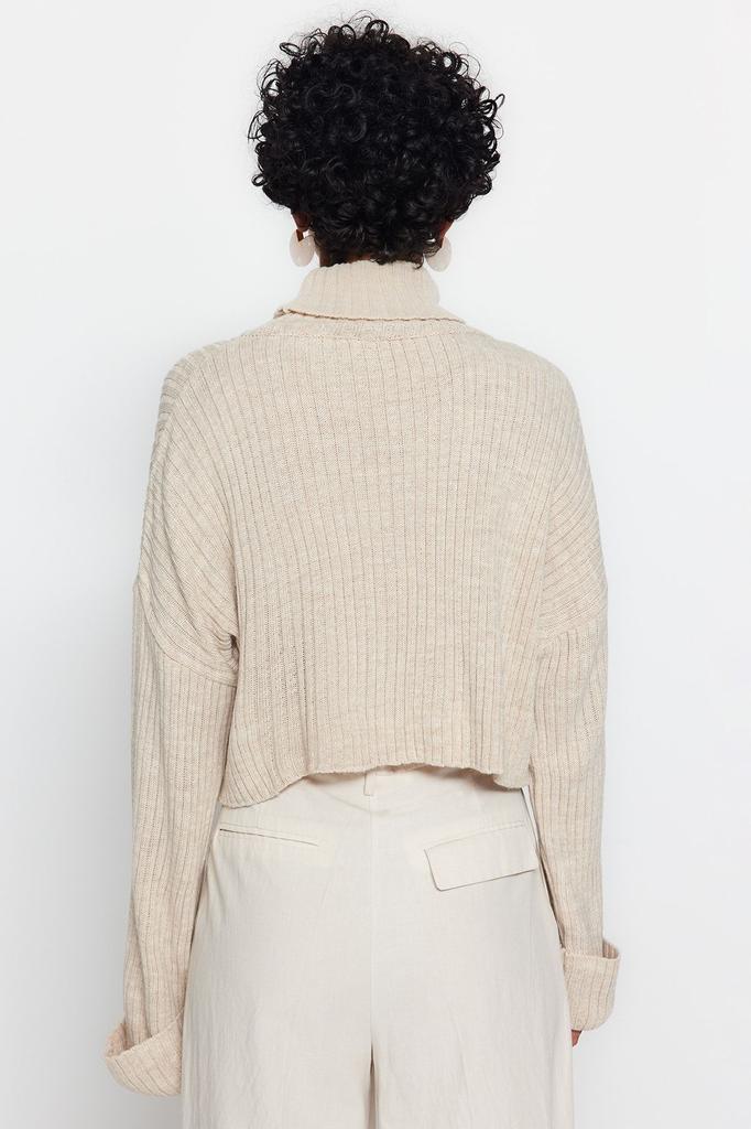 Women's Elegance Style Sweater Stone Crop Basic Knitwear Sweater