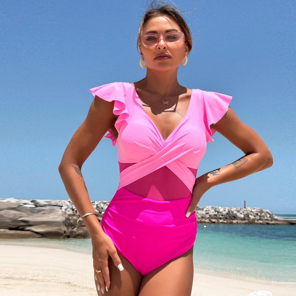 2025 Женский быстросохнущий слитный купальник - Новый европейский и американский стиль