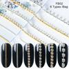 1Bag Metal Chain Fashion Crystal Stud Nail Art Decorations Gold Silver UV Gel Polish Manicure DIY Charms Salon