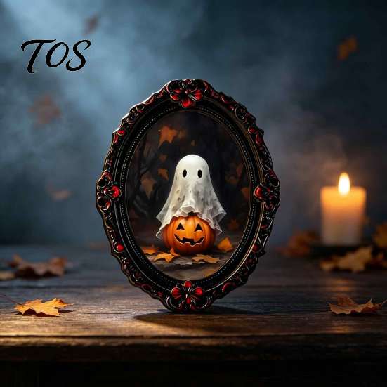 Dark Academia Kitchen Accessories Retro Gothic Halloween Refrigerator Magnet, Distressed Oval Photo Frame Frige Magnets, Vintage Skeleton Fridge Decor