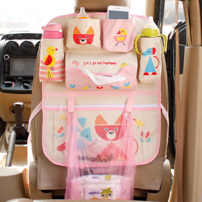 Children's Multifunctional Car Seat Organizer with Touch Screen Compartment