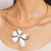 Retro Heart & Flower Hollow Choker Necklace for Women