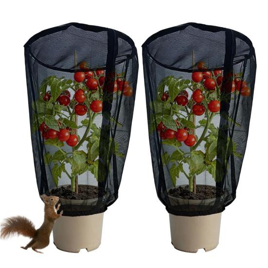 Садовая сетка от птиц, укрытие для растений, сетка-барьер от насекомых и птиц с застежкой-молнией, москитная сетка, защитное покрытие для томатов, для садовых цветов, черники