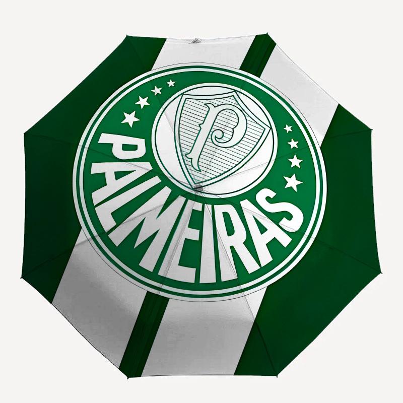Palmeiras, Badge Automatic Opening and Closing, 8 rib Structure Portable Umbrella, Suitable for Men and Women in All Seasons Perfect Gift f