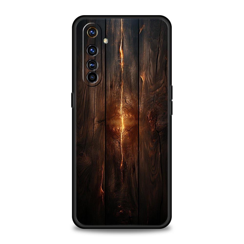 Роскошный Винтажный Узор под Дерево Мягкий ТПУ Для Realme 13 12 11 10 9 Pro Plus GT3 GT2 C21 C25 C35 C53 C55 C67 Pro 5G Чехол для Телефона