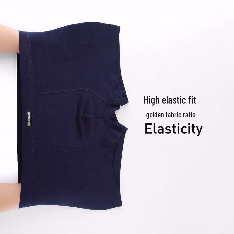 Модальные однотонные мужские боксеры-брифы средней посадки, супермягкие, дышащие, свободного кроя, с 4-мя штанинами, больших размеров