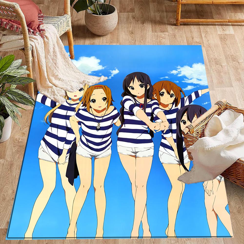 Anime Characters Pose Carpet Suitable for Entryway Study room Outdoor Dining Room Antislip Carpet Anime Office Decor Best for Christmas