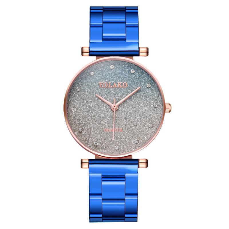 Мода постепенное изменение бриллиантовые женские часы женские часы стальной ремень кварцевые часы обработка настройка