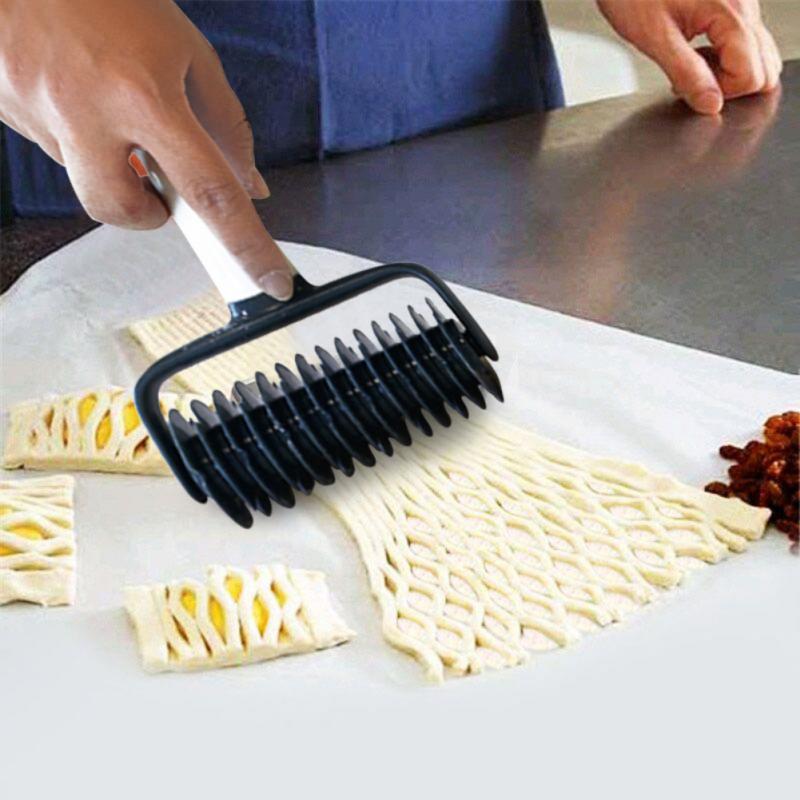 1 шт. ролик для теста для пиццы, антипригарный инструмент для выпечки печенья, кондитерских изделий, щипцы для теста, инструменты для дырокола из АБС-пластика, кухонные гаджеты