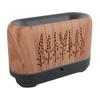 Humidifier 200ml Aroma Diffuser Wood Grain Flame Pattern Light Low Noise 100?240VUS Plug