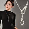 Ювелирные изделия Геометричные Трендовые Для Женщин С Длинной Змеевидной Цепочкой Изготовлены Из Высококачественной Титановой Стали Идеально Подходят Для Нарядов Сезонные