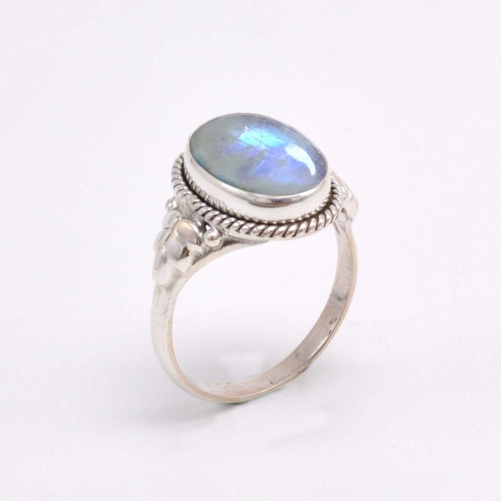 Moonstone 925 Sterling Silver Women Ring, June Birthstone Handmade Ring, Gift For Her, Wedding Gift, Statement Ring