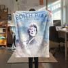 Édith Piaf pattern Flannel Blanket, High quality Comfortable for All Seasons, Home Decor, Warmth and Comfort, Perfect for Gifts.