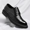 Summer Men's Leather Hollowed Out Breathable Business Dress Leather Shoes Brand Men's Classic Black Lace Up Casual Leather Shoes