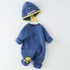 Joy Multi Baby Footprint Newborn Spacesuit Bonnet Set 80, лучшая детская одежда в Корее