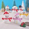 Micro Ornaments Christmas Snow Scene New Christmas Snowman Cute Resin Crafts Home Decoration Small Ornaments Desktop Ornaments