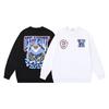 1111 Off-White Весна-Осень 2026 Новая Мужская и Женская Толстовка с Круглым Вырезом с Принтом Узора Волшебного Старика OW