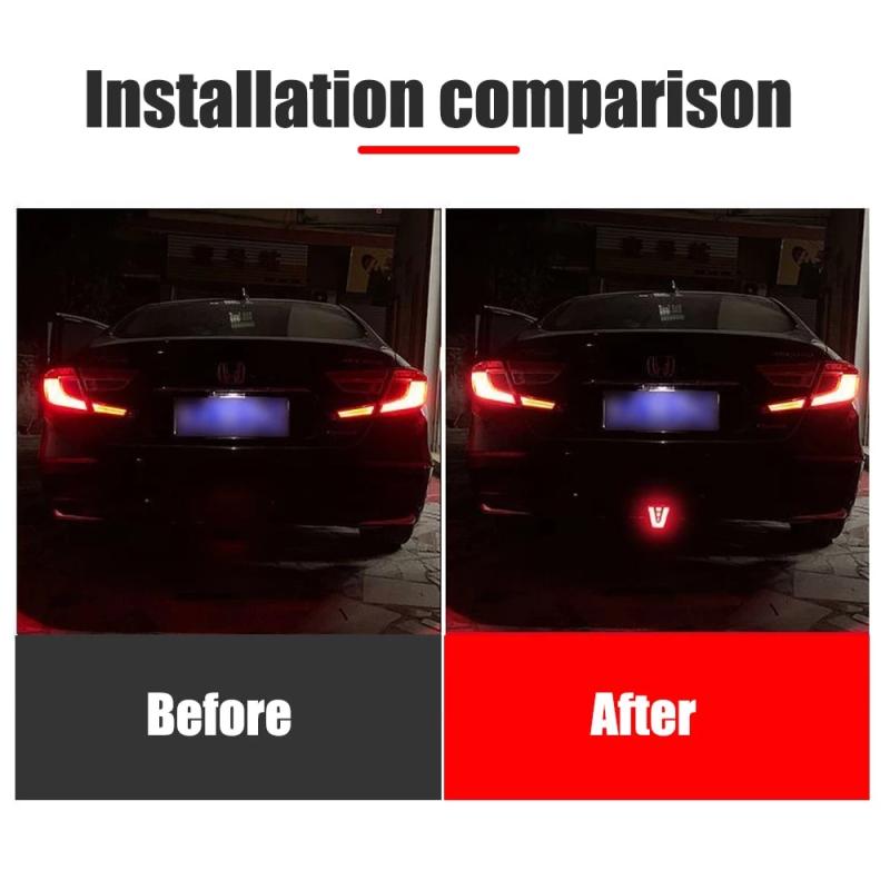 LED F1 V Style Brake Lights Universal Car Rear Driving Fog Pilot Lights Rear Tail Third Brake Lamp for Car SUV
