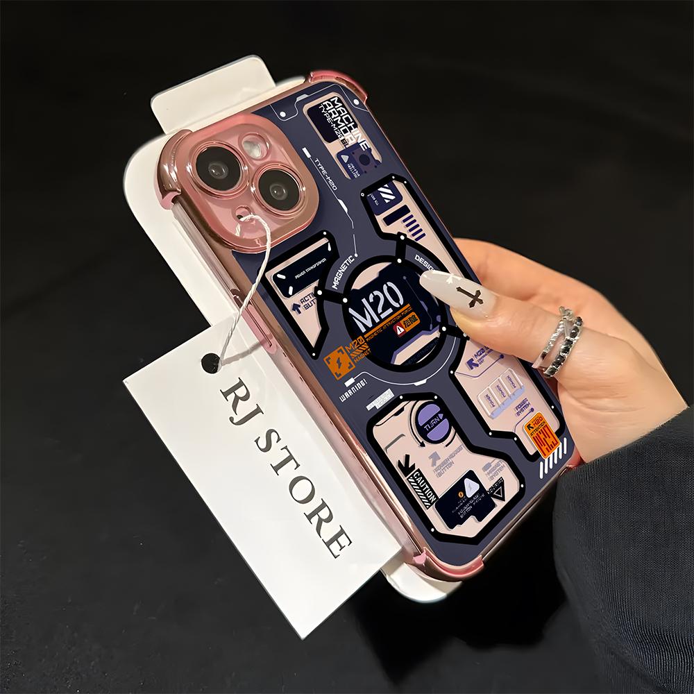 Горячий Новый M20 Circuit Lable Покрытие Чехол для Телефона Для iPhone 16e 16 15 14 13 12 11 Pro Max XR XSMax Plus Противоударный Подушка Безопасности Задняя Крышка