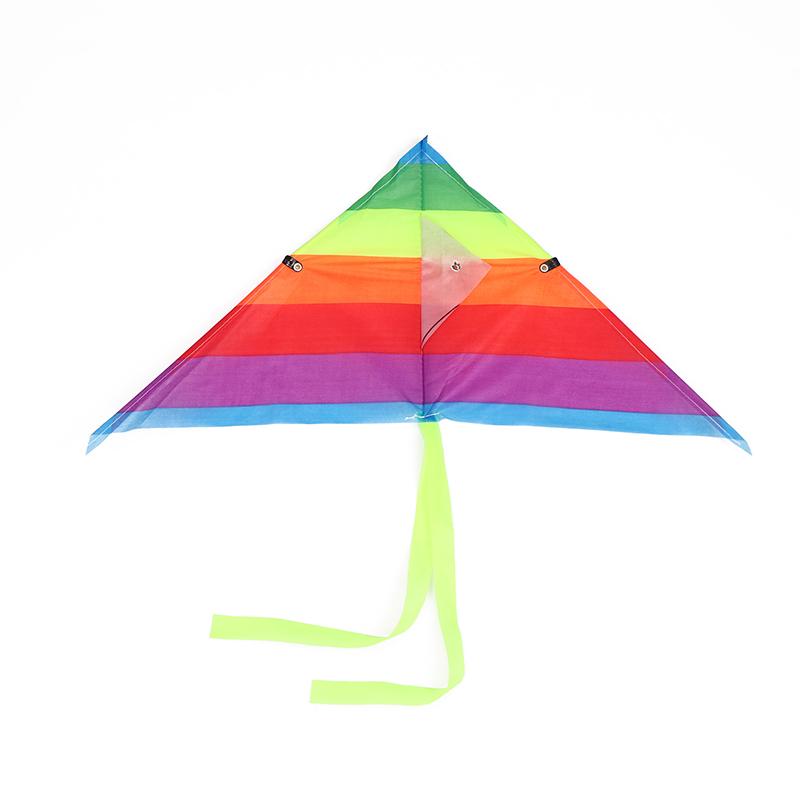 Colorful Triangle Rainbow Kite Flying Toys Kite For Children Kids With 30M Kite String Outdoor Fun Sports Kites Toys