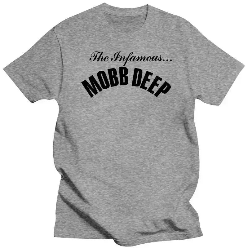 Новая мужская летняя модная футболка Mobb Deep Mens Infamous на красной футболке Красная унисекс с коротким рукавом Мужская повседневная футболка