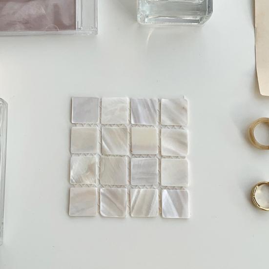 Натуральная ракушка квадратная подставка мозаика теплоизоляция украшение дома салфетки реквизит для фотографий коврики для семейного обеденного стола кофейня