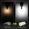 1Pc Ceramic T10 W5W 194 168 LED Bulb 3014 30SMD Auto Reading License Plate Light Marker Lamp Wedge Side Bulb Car Lights 6000K White 12V
