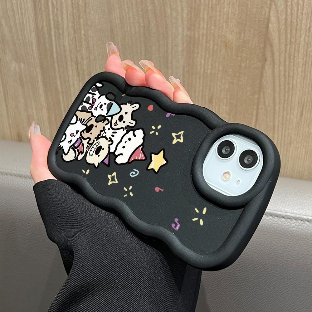 Милый мультяшный щенок мягкий чехол для телефона Samsung Galaxy A52 A73 A12 S24 Ultra 5G S23 S22 S21 S20 FE Wave Edge противоударный защитный резиновый чехол