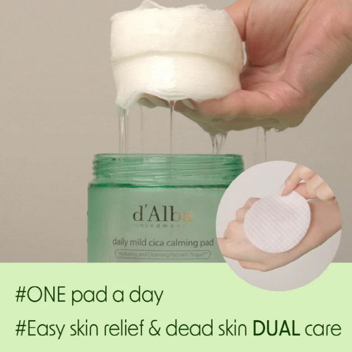 D'Alba (воли) Ежедневные мягкие успокаивающие подушечки Cica 165 мл