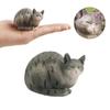 Миниатюрная фигурка спящей кошки, скульптура, животные, украшения, забавная имитация, статуэтка кошки, офис