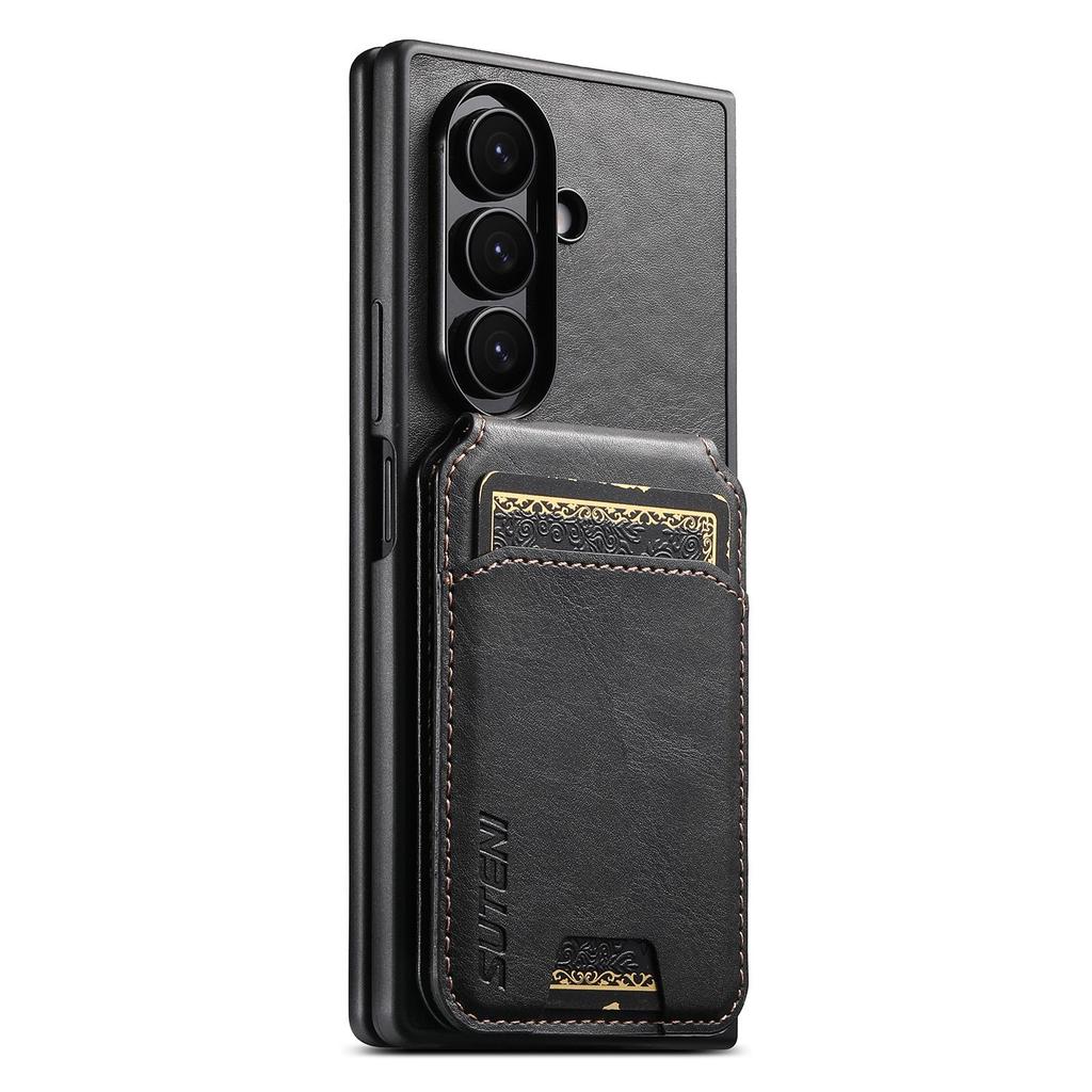 Чехол-подставка с отделениями для карт из кожи SUTENI для Samsung Z Fold 7/6/5