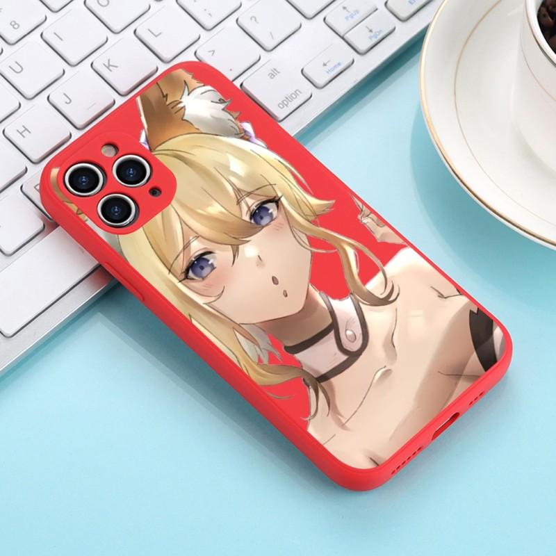 Cute Girl Jean Genshin Phone Case For IPhone 14 11 12 13 Pro Max X XR XSMax 6 6S 7 8 Plus SE 2022 Soft Square Color Phone Cover