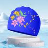 Swimming Caps Fashion Printed Waterproof Silicone Swim Caps Large Size Ear Protection Adult Swim Caps Swimming Pool Accessories