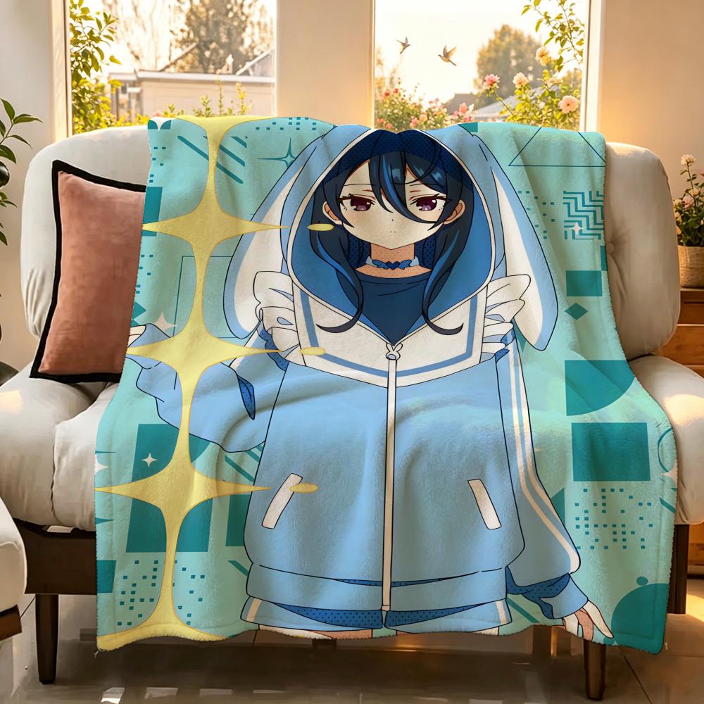 Character N Nayuta A Amakawa Throw Flannel Throw Blanket Suitable for Sofa Living Room Bedroom