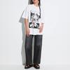 Uniqlo X Louvre Коллаборация Весна/Лето 2023 Круглый вырез Графический принт Свободный крой Короткий рукав Футболка Унисекс Топы Белый 456301-00
