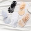 Trendy Lace Spring and summer Cotton Accessories Shallow mouth Leaves socks Mesh hosiery Boat socks