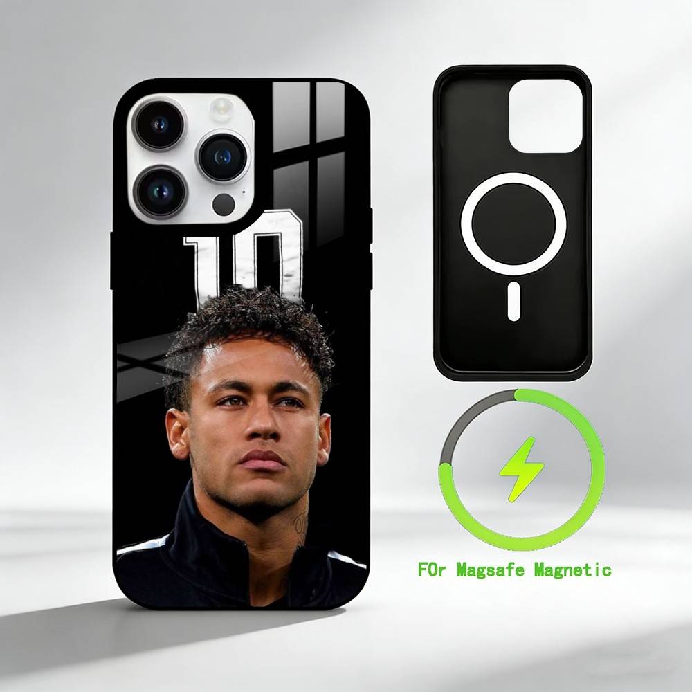 Чехол для телефона N-Neymar для iPhone 17 16 15 14 13 12 Pro Max Plus с зеркальной беспроводной магнитной крышкой