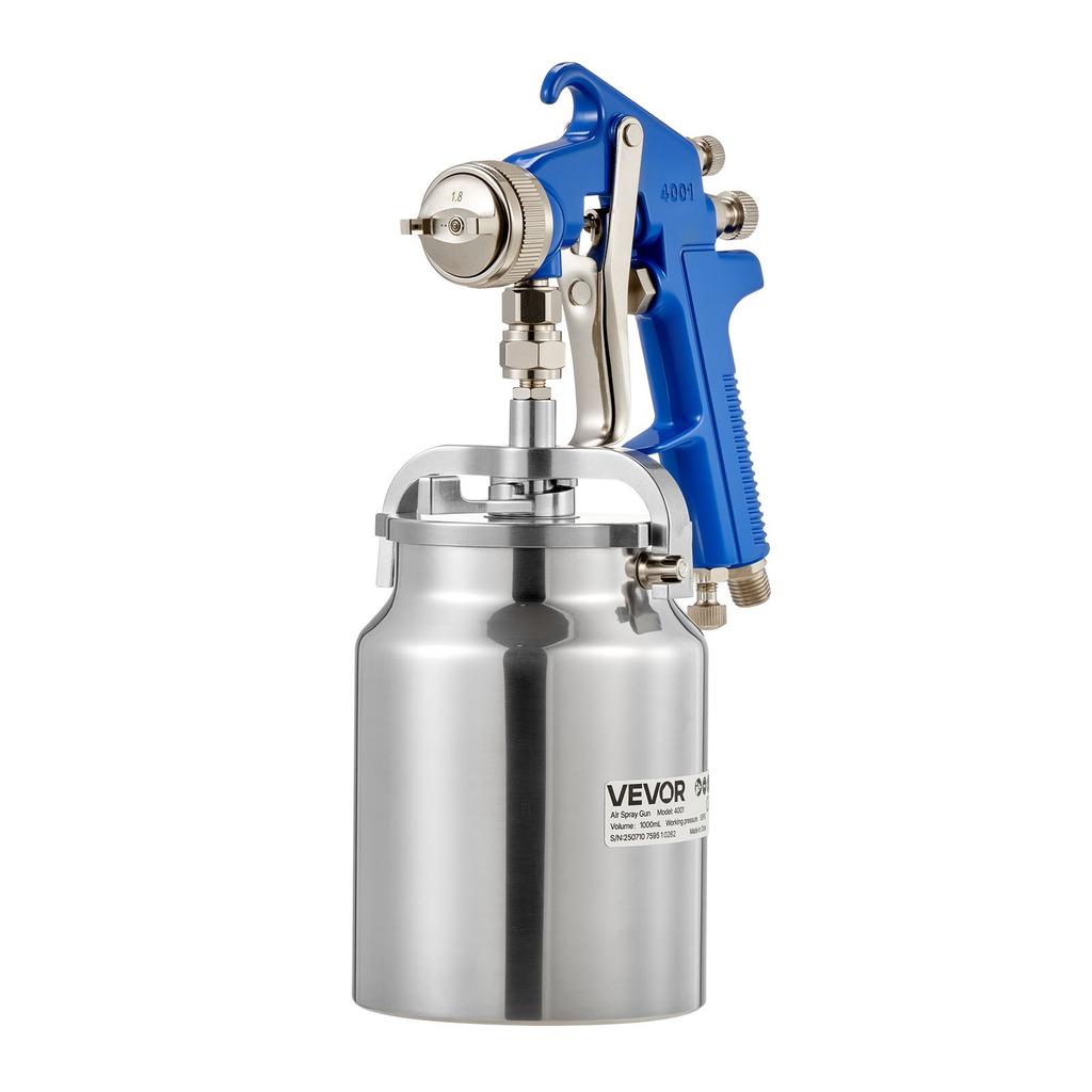 VEVOR Siphon Feed Spray Gun, High Atomization Air Paint Spray Gun, 1000cc Automotive Paint Sprayer with 1.8 mm Nozzle