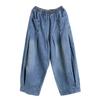 Loose Plus Size Haren Jeans for Women Elastic Waist Versatile Casual Carrot Pants Lantern Pants Trendy Style Spring and Autumn