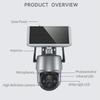 White Solar-Powered 360° WiFi Camera: 1080P Full-Color Night Vision
