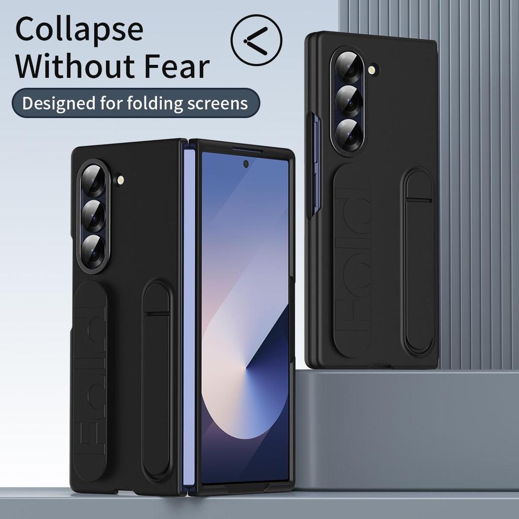 Чехол для Samsung Galaxy Z Fold 7 с вертикальным ремешком на запястье и подставкой - Полная защита, Защита от падений
